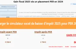 Simulateur Excel : Quelle baisse de l’impôt 2025 si vous placez sur un PER fin 2024 ?